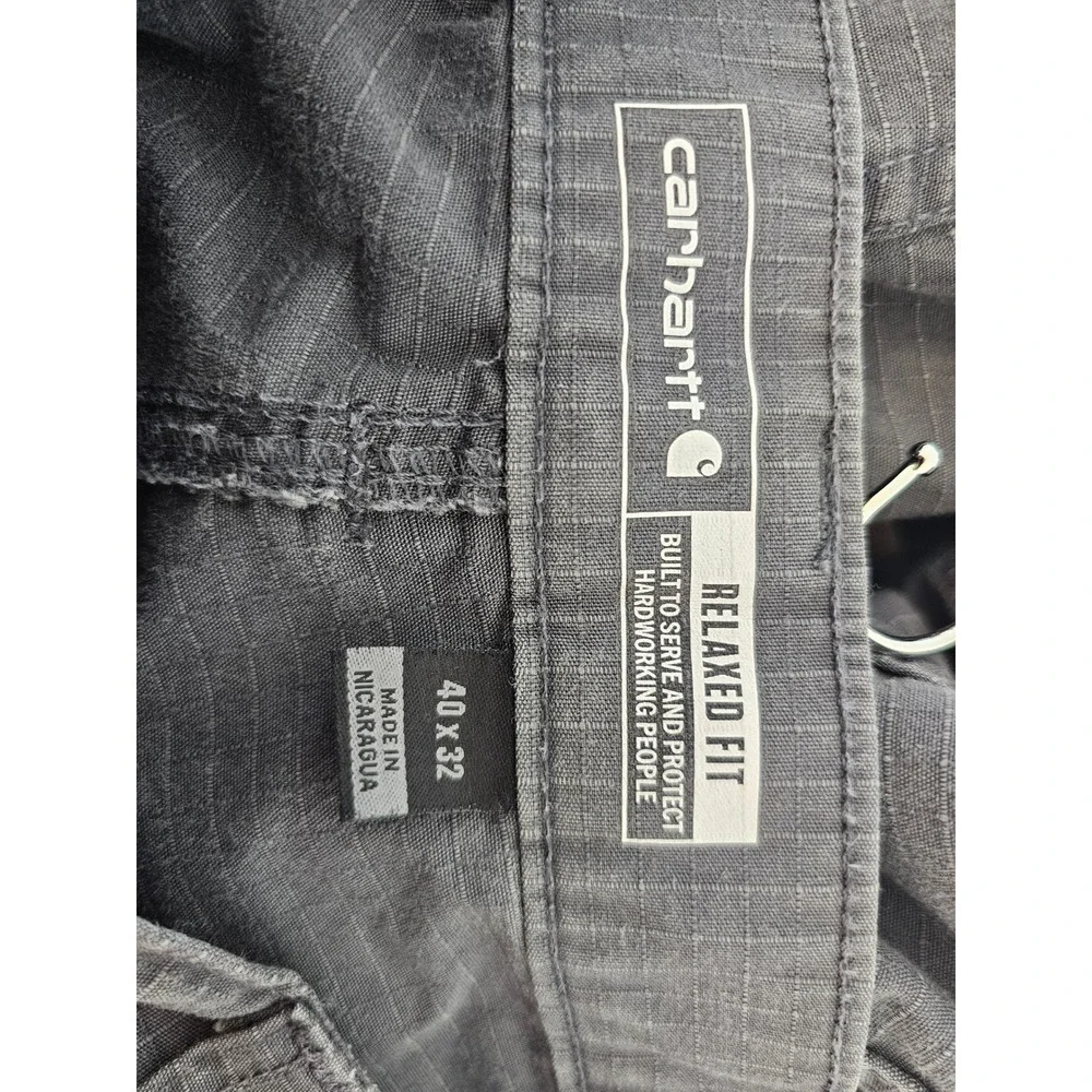 Workwear Carhartt Force Relaxed Fit Ripstop Cargo Pant Mens 40x32 Gray BN4200-M